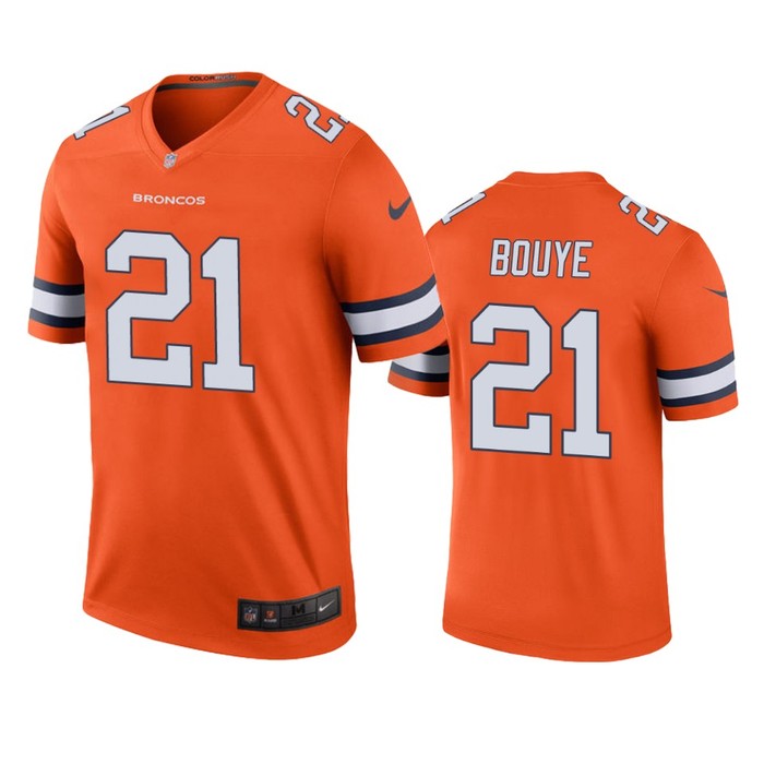 Denver Broncos A.j. Bouye Orange Color Rush Legend Jersey