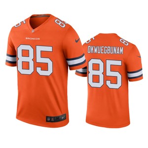 Denver Broncos Albert Okwuegbunam Orange Color Rush Legend Jersey