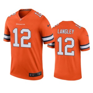 Denver Broncos Brendan Langley Orange Color Rush Legend Jersey