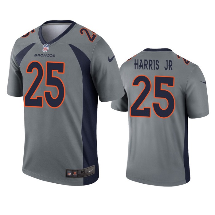 Denver Broncos Chris Harris Jr Gray Inverted Legend Jersey