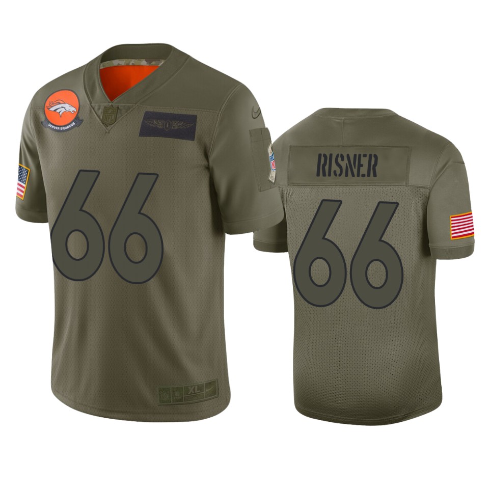 Denver Broncos Dalton Risner Camo 2019 Salute To Service Limited Jersey - Cocomos