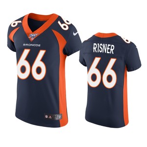 Denver Broncos Dalton Risner Navy 100th Season Vapor Elite Jersey - Cocomos