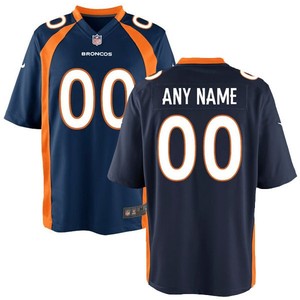 Denver Broncos Game Custom Jersey - Navy Custom Jerseys Nfl