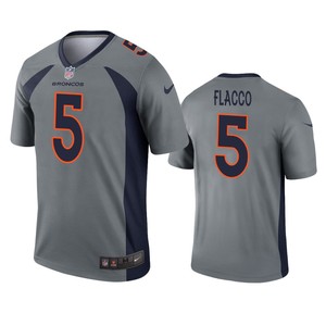 Denver Broncos Joe Flacco Gray Inverted Legend Jersey