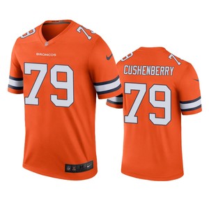 Denver Broncos Lloyd Cushenberry Orange Color Rush Legend Jersey