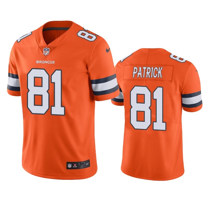 Denver Broncos Tim Patrick Orange Nike Color Rush Limited Jersey