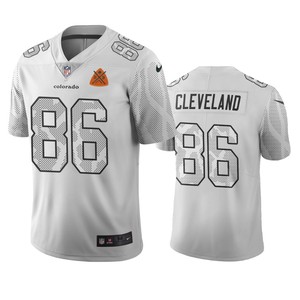 Denver Broncos Tyrie Cleveland White City Edition Vapor Limited Jersey