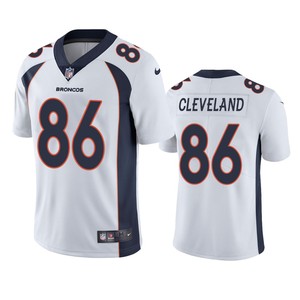 Denver Broncos Tyrie Cleveland White Vapor Untouchable Limited Jersey