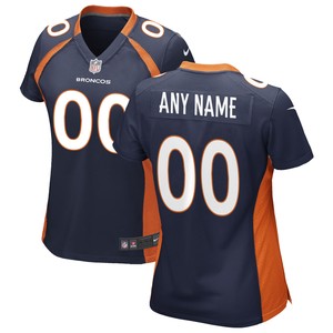 Denver Broncos Womens Alternate Custom Game Jersey - Navy Custom Jerseys Nfl