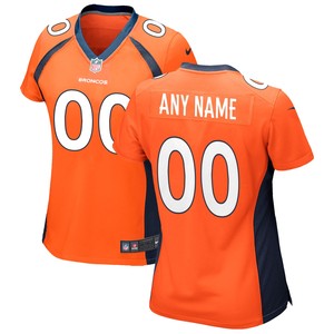 Denver Broncos Womens Custom Game Jersey Orange Custom Jerseys Nfl