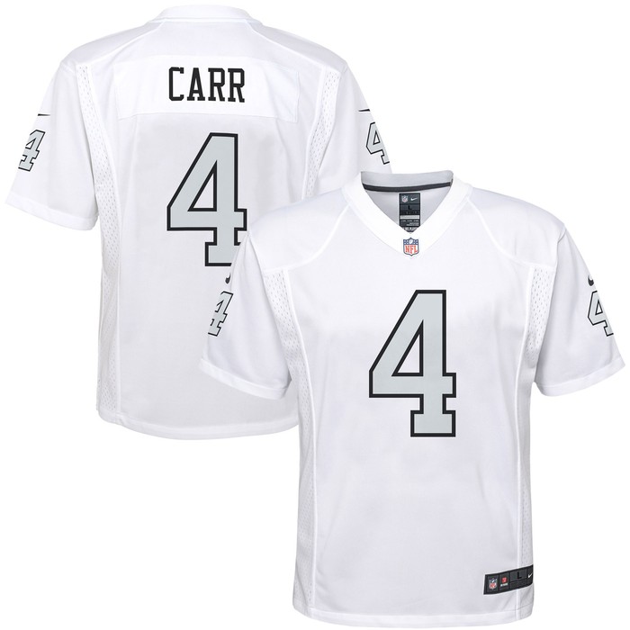 Derek Carr Las Vegas Raiders Color Rush Game Jersey - White Nfl