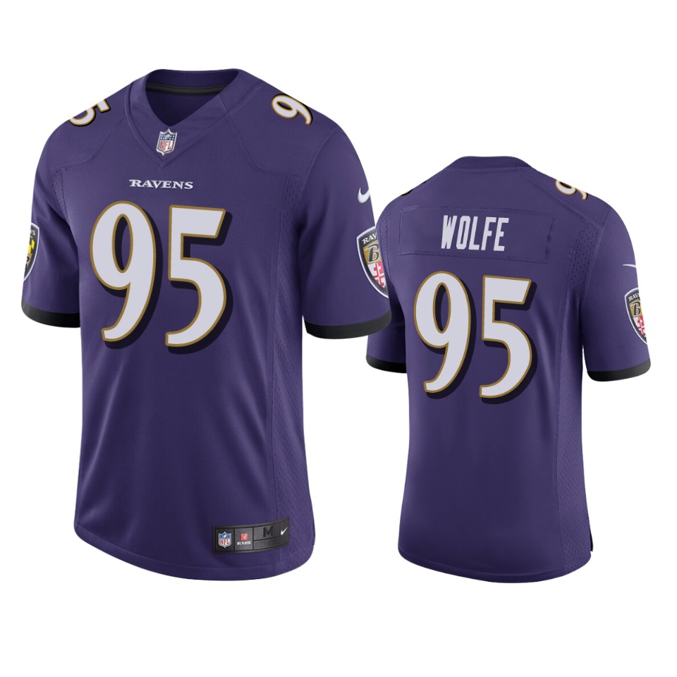 Derek Wolfe Baltimore Ravens Purple Vapor Limited Jersey - Cocomos