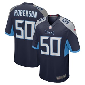 Derick Roberson Tennessee Titans Game Jersey - Navy Nfl