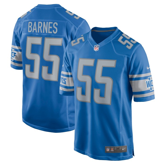 Derrick Barnes Detroit Lions Game Player Jersey - Blue Nfl