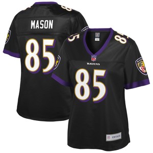 Derrick Mason Baltimore Ravens Nfl Pro Line Womens Retired Player Jersey - Black Nfl