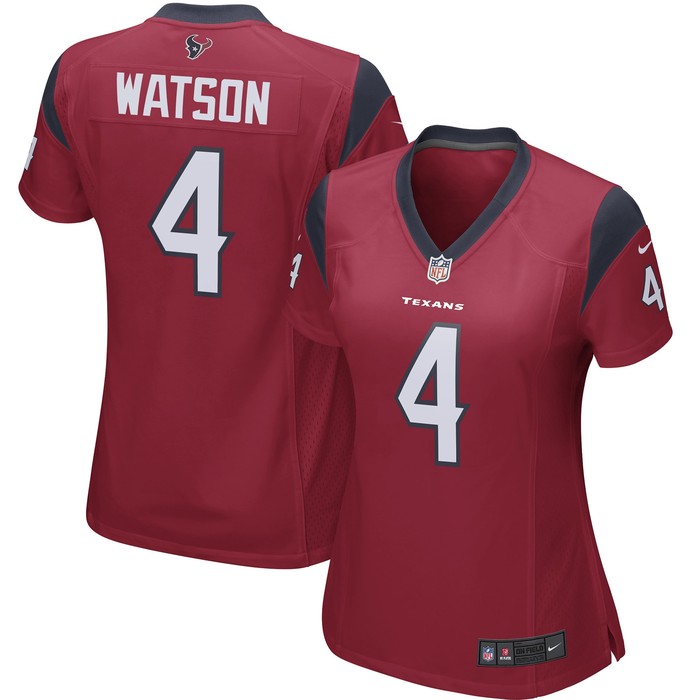 Deshaun Watson Houston Texans Womens Player Game Jersey Red Nfl