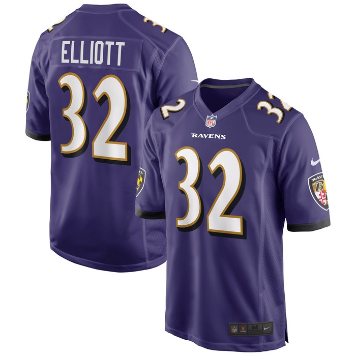 Deshon Elliott Baltimore Ravens Game Jersey - Purple Nfl