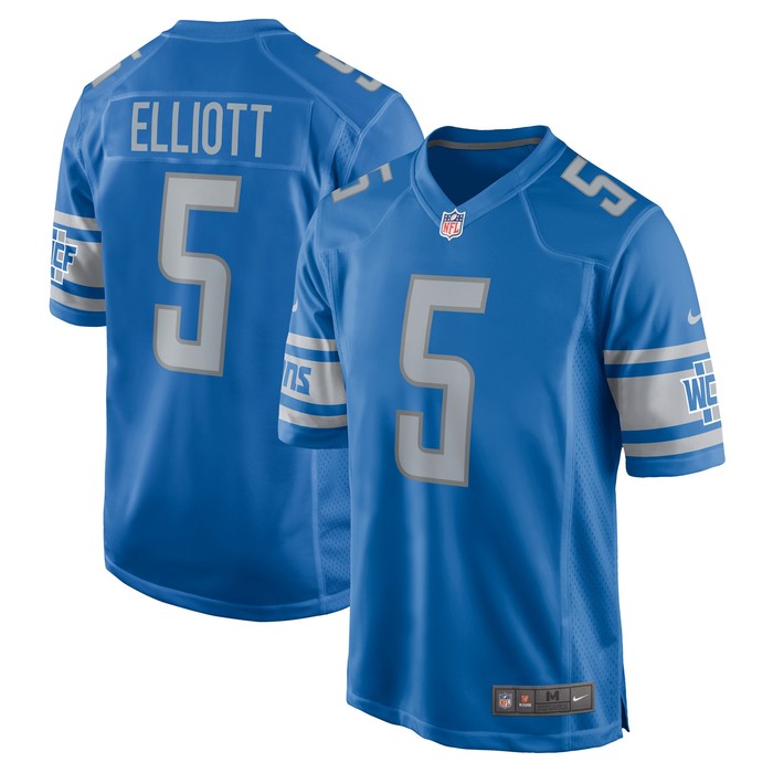 Deshon Elliott Detroit Lions Player Game Jersey - Blue Nfl