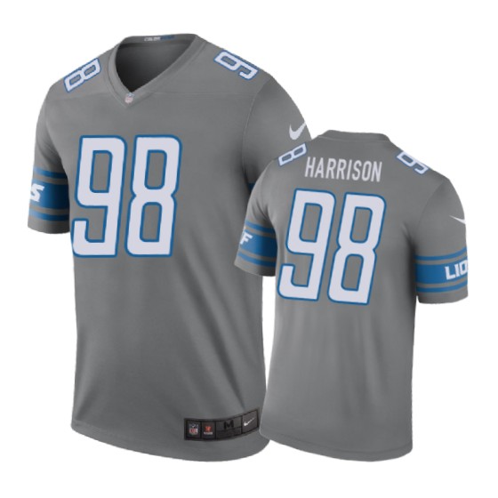 Detroit Lions #98 Damon Harrison Nike Color Rush Gray Jersey - Cocomos