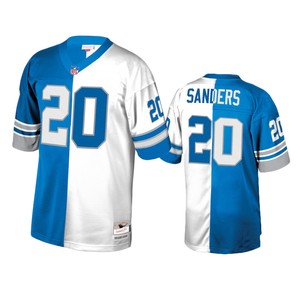 Detroit Lions Barry Sanders Blue White Retired Player Split Jersey