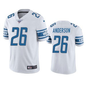 Detroit Lions C.j. Anderson White 100th Season Vapor Limited Jersey