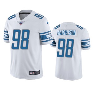 Detroit Lions Damon Harrison White 100th Season Vapor Limited Jersey