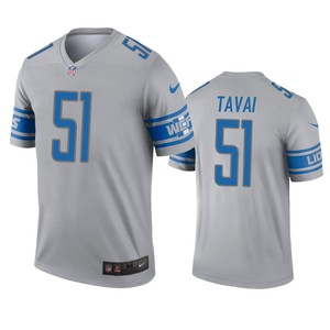 Detroit Lions Jahlani Tavai Gray Inverted Legend Jersey