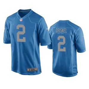 Detroit Lions Jeff Driskel Blue Throwback Game Jersey