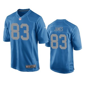 Detroit Lions Jesse James Blue Throwback Game Jersey