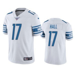 Detroit Lions Marvin Hall White 100th Season Vapor Limited Jersey