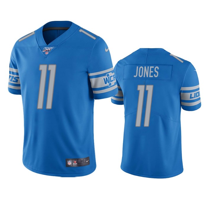 Detroit Lions Marvin Jones Light Blue 100th Season Vapor Limited Jersey