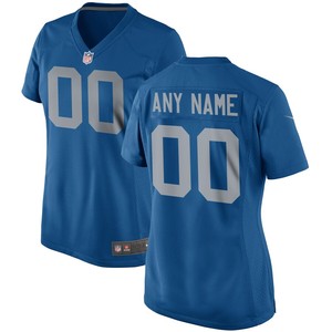 Detroit Lions Nike Womens Custom Game Jersey - Royal