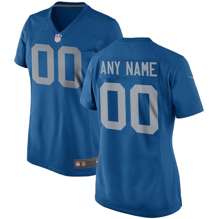 Detroit Lions Nike Womens Custom Game Jersey - Royal