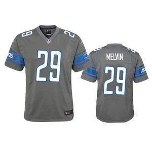 Detroit Lions Rashaan Melvin Steel Color Rush Game Jersey