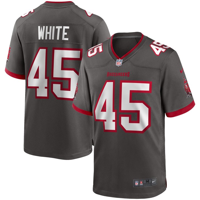 Devin White Tampa Bay Buccaneers Game Jersey - Pewter Nfl