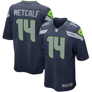 Dk Metcalf Seattle Seahawks Game Player Jersey College Navy Nfl