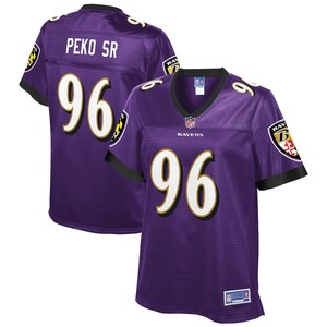 Domata Peko Baltimore Ravens Nfl Pro Line Womens Player Jersey - Purple