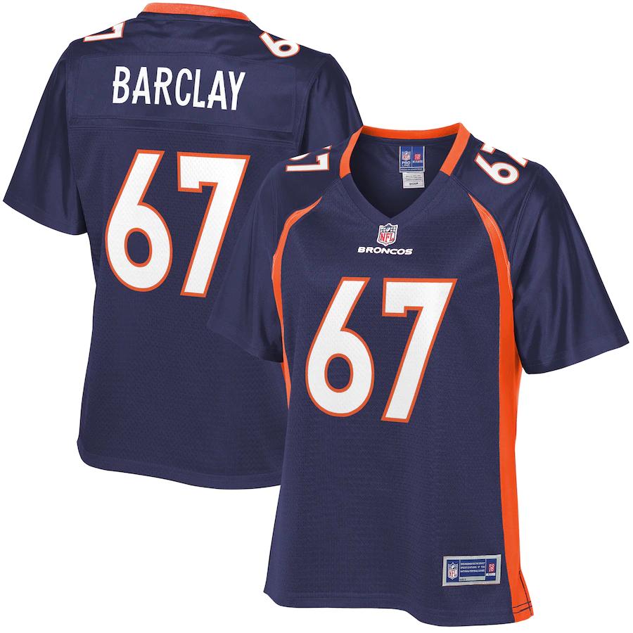 Don Barclay Denver Broncos Nfl Pro Line Womens Alternate Player Jersey - Navy - Cocomos