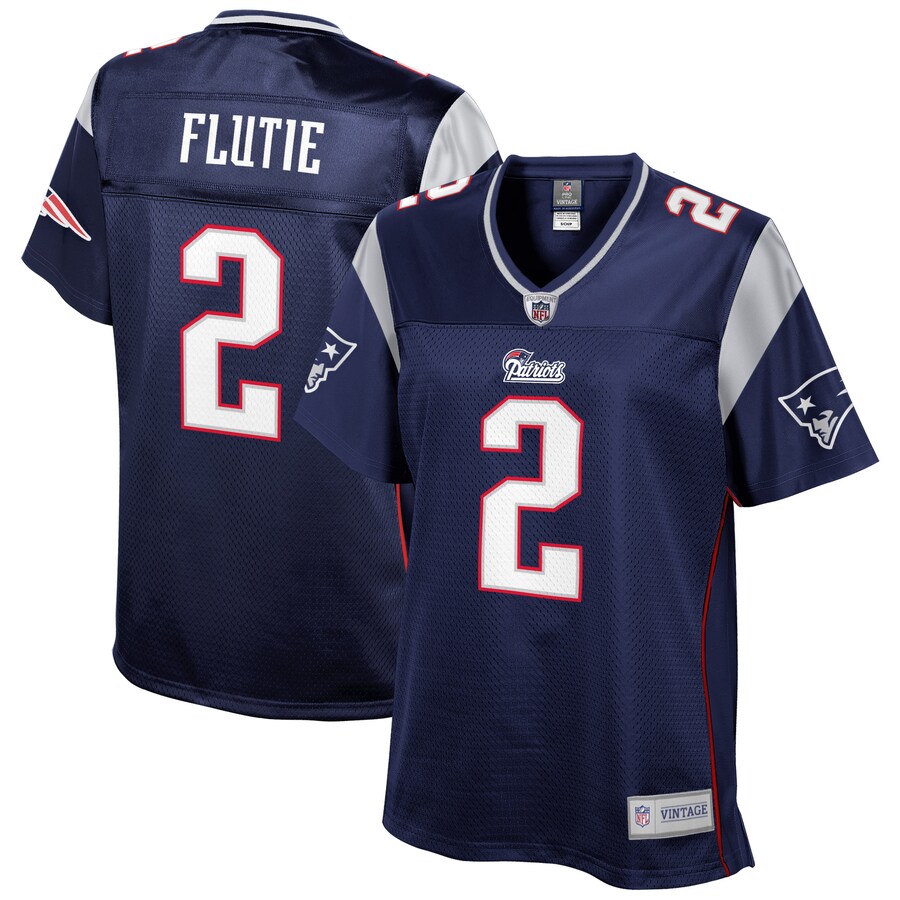 Doug Flutie New England Patriots Nfl Pro Line Womens Retired Player Jersey - Navy - Cocomos