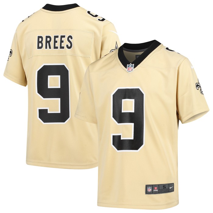 Drew Brees New Orleans Saints Inverted Game Jersey - Gold Nfl