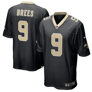 Drew Brees New Orleans Saints Team Color Game Jersey - Black Nfl