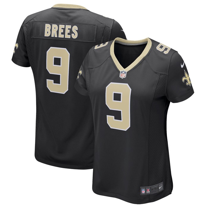 Drew Brees New Orleans Saints Womens Game Player Jersey - Black Nfl