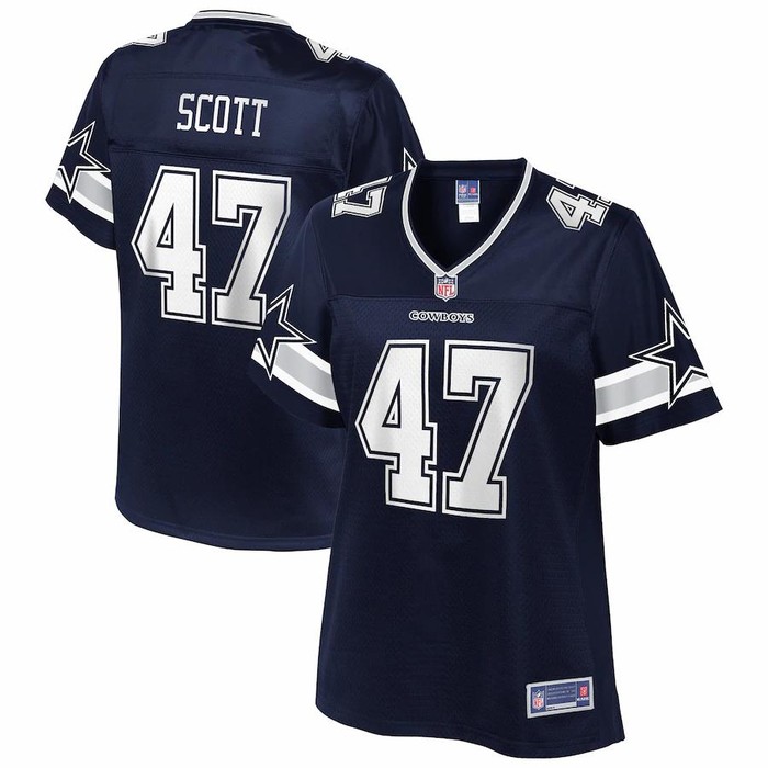 Drew Scott Dallas Cowboys Nfl Pro Line Womens Team Player Jersey - Navy