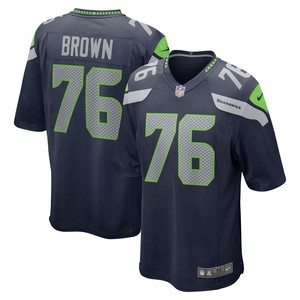 Duane Brown Seattle Seahawks Game Jersey - College Navy Nfl