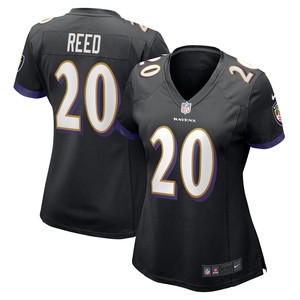 Ed Reed Baltimore Ravens Womens Retired Player Jersey - Black Nfl