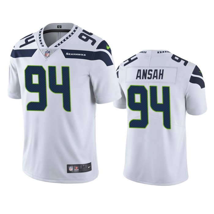 Ezekiel Ansah Seattle Seahawks White Vapor Limited Jersey