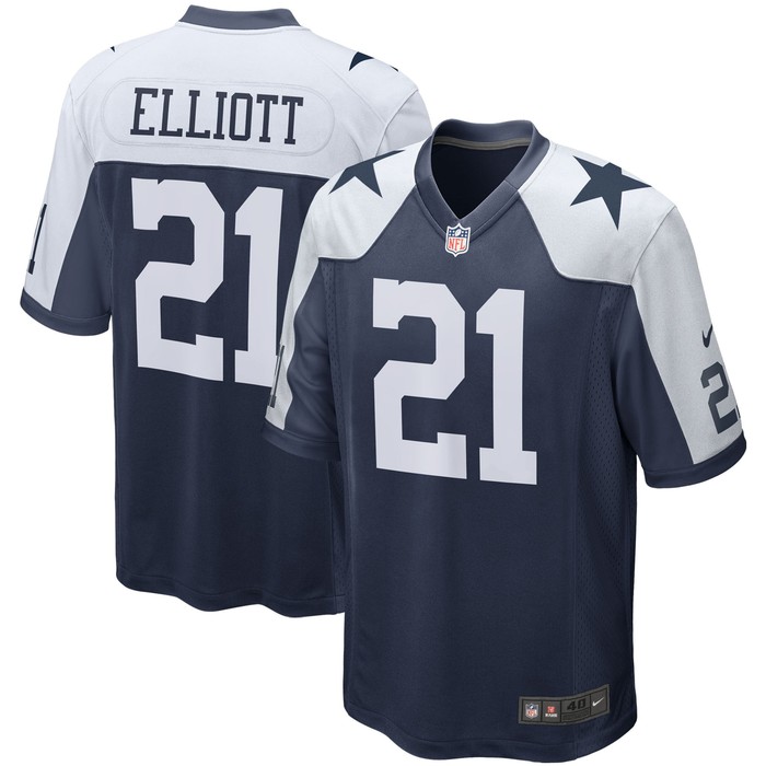 Ezekiel Elliott Dallas Cowboys Alternate Game Team Jersey Navy Nfl