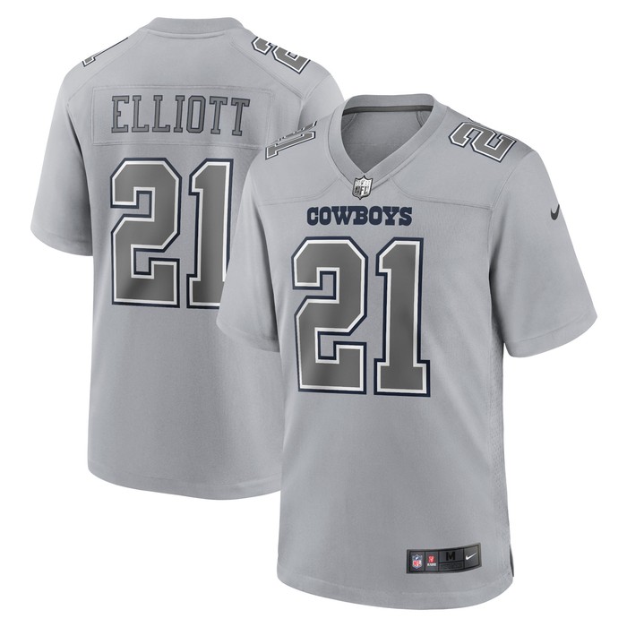 Ezekiel Elliott Dallas Cowboys Atmosphere Fashion Game Jersey - Gray Nfl