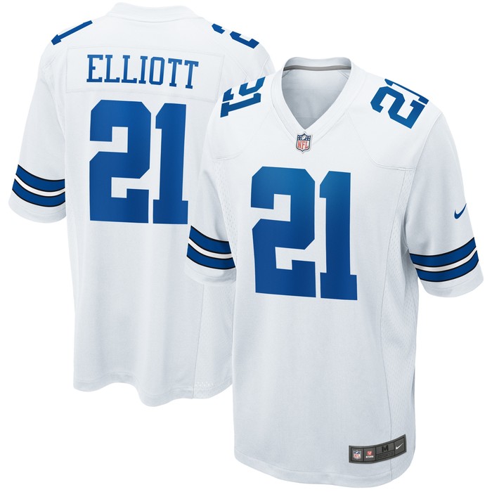 Ezekiel Elliott Dallas Cowboys Game Jersey - White Nfl