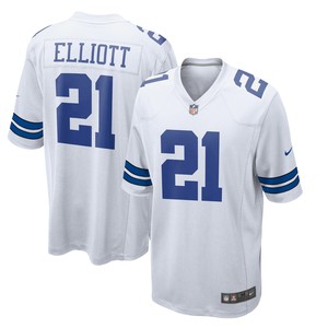 Ezekiel Elliott Dallas Cowboys Team Game Jersey - White Nfl